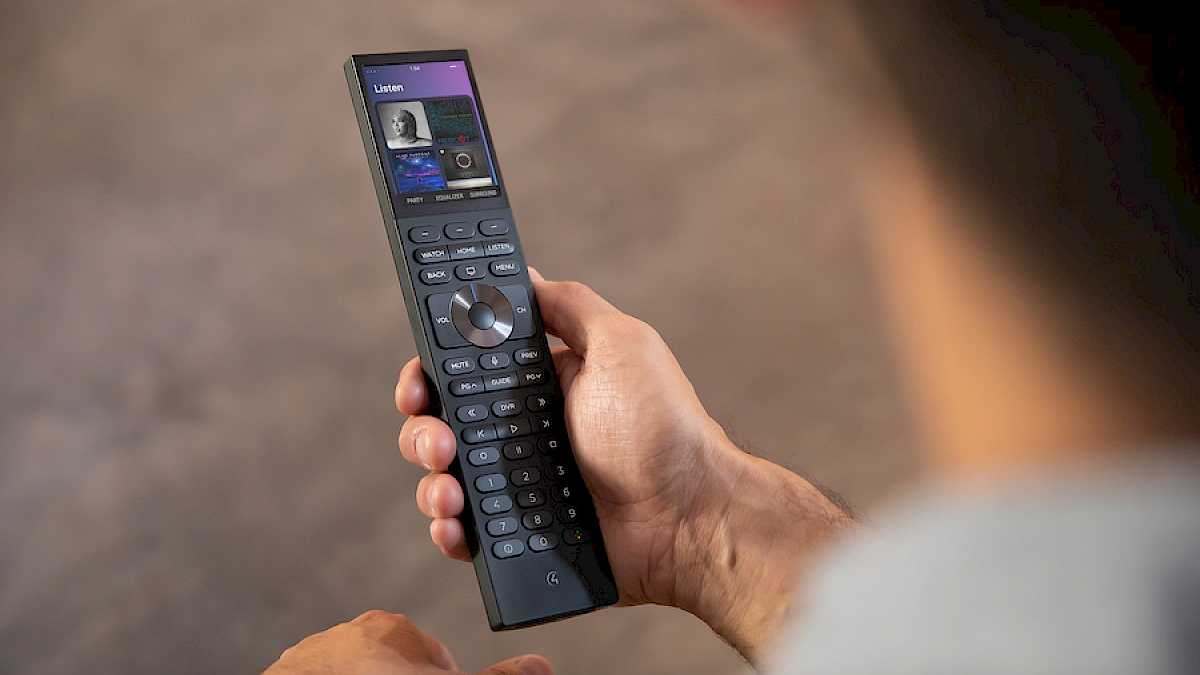 Control 4 Halo Remote interface for controlling smart home