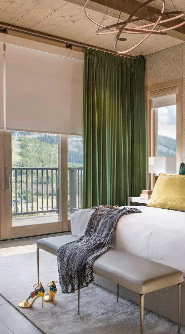 Lutron curtain track and blinds